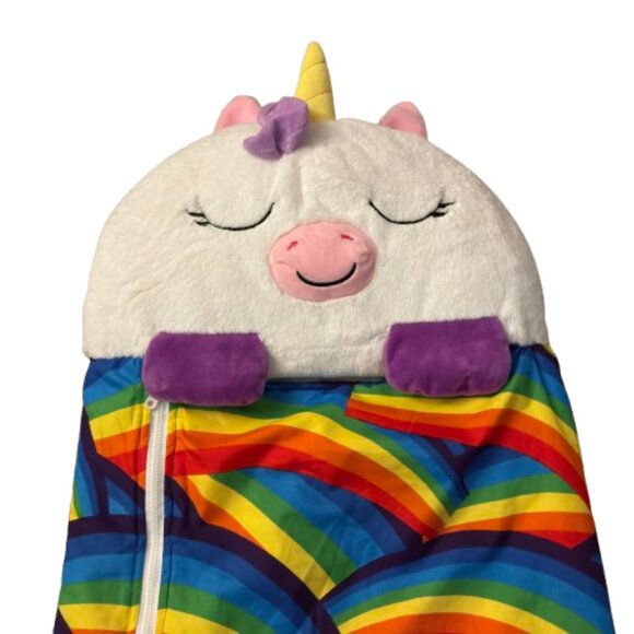 HAPPY NAPPERS Pillow & Sleepy Sack Arianna The Unicorn Sleeping Bag 4 FT. x 6" - Picture 2 of 6